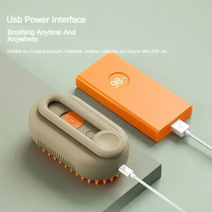 FurryMist™ 2-in-1 Gentle Steam Grooming Brush