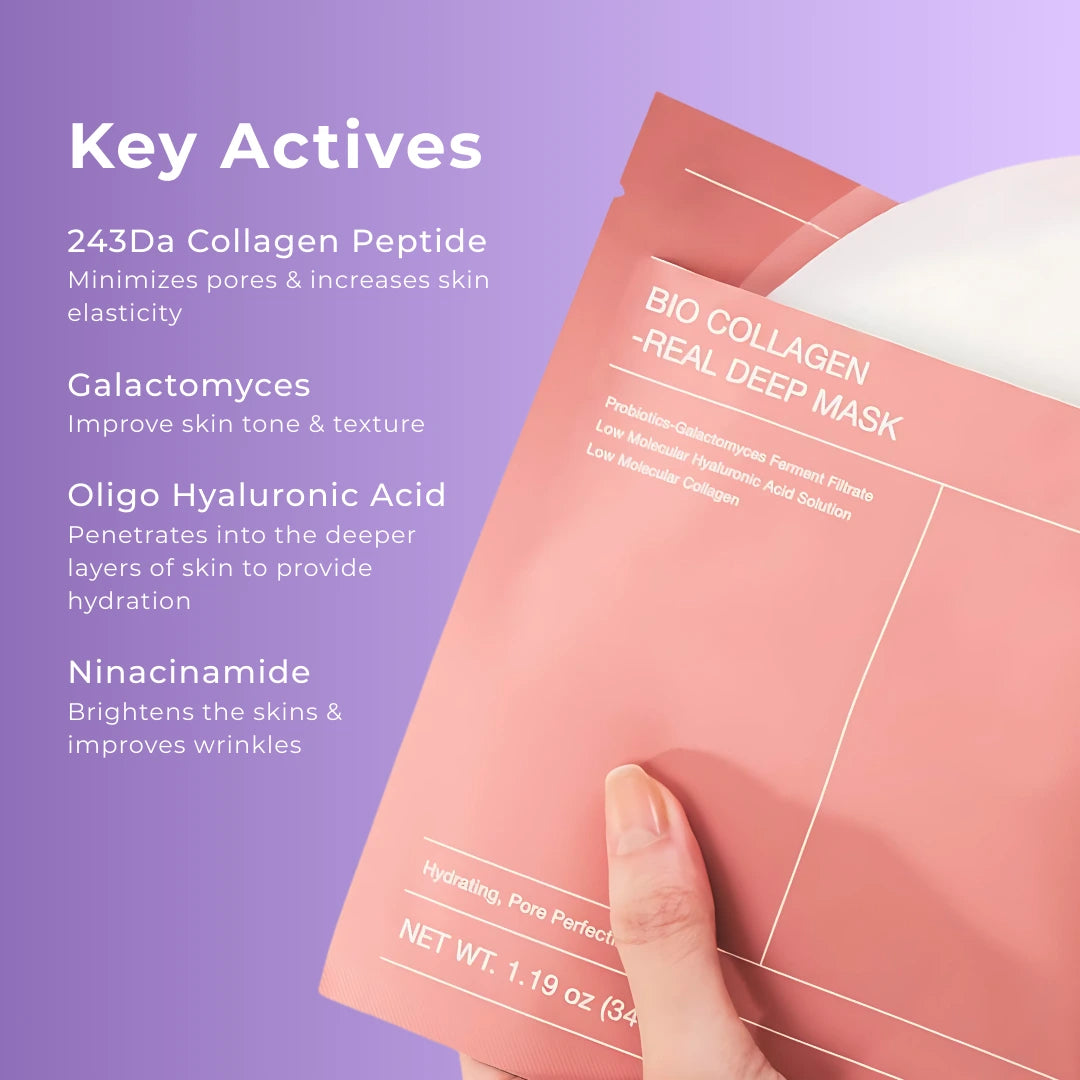 Bio-Collagen Real Deep Mask – 4 Pack