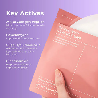 Bio-Collagen Real Deep Mask – 4 Pack